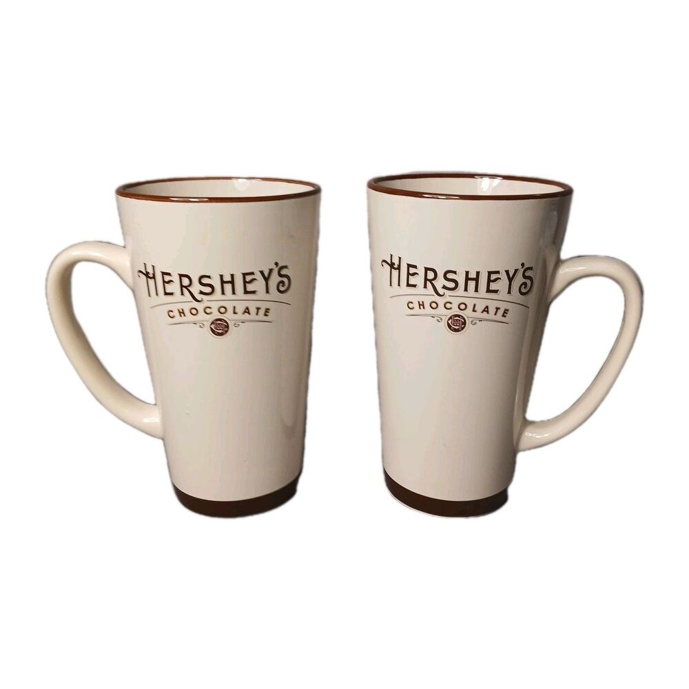 Hersheys Chocolate 2 Tall 6" Mugs from Galarie Coffee Cup Official Liscenced VGC